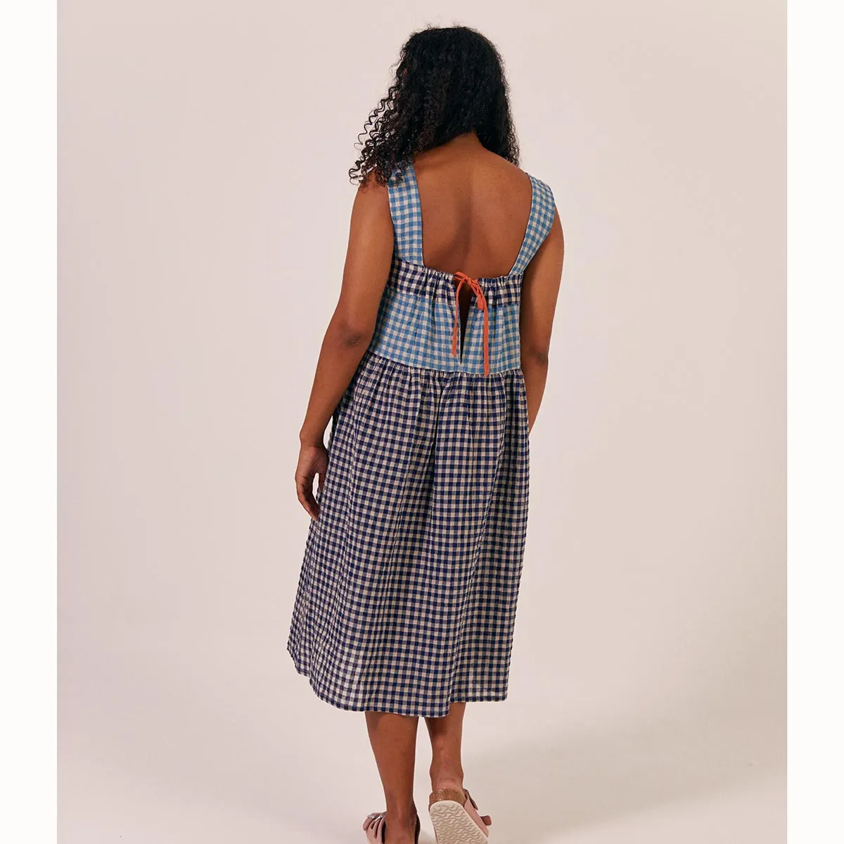 Sideline Beau Dress Mixed Check