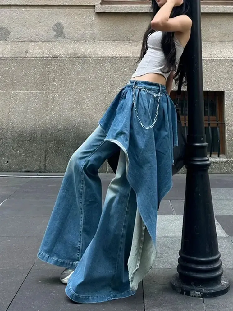 Skojt Skirt Jean flared pants