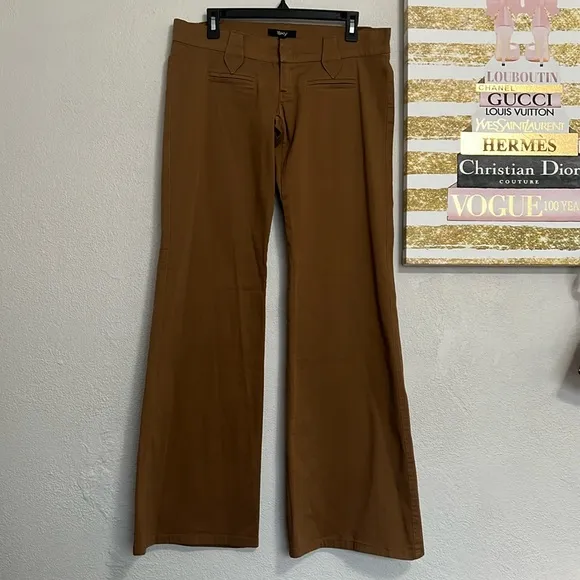 Sky Clubwear Wide Leg Low Rise Brown Colored Jeans Size 8