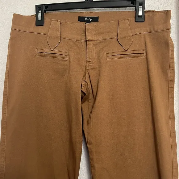 Sky Clubwear Wide Leg Low Rise Brown Colored Jeans Size 8