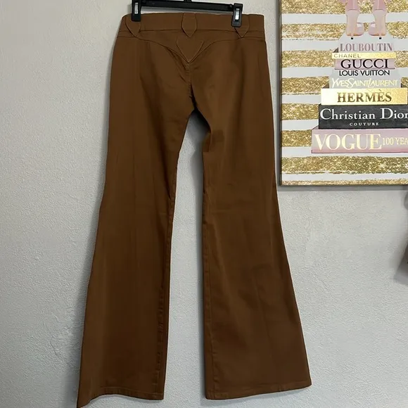 Sky Clubwear Wide Leg Low Rise Brown Colored Jeans Size 8