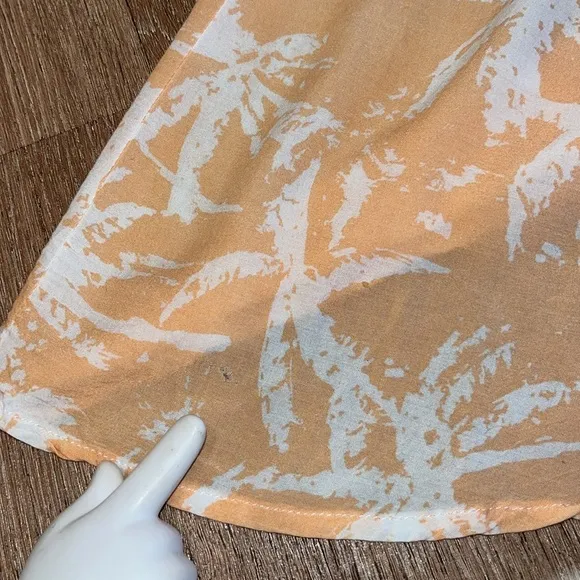 Skylar   Madison Palms Print Cutout Maxi Dress ~ in Orange Peach