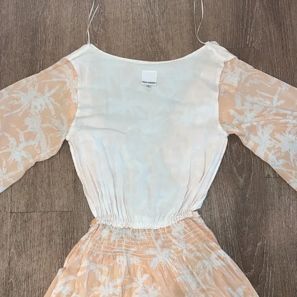 Skylar   Madison Palms Print Cutout Maxi Dress ~ in Orange Peach