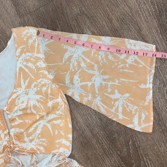Skylar   Madison Palms Print Cutout Maxi Dress ~ in Orange Peach