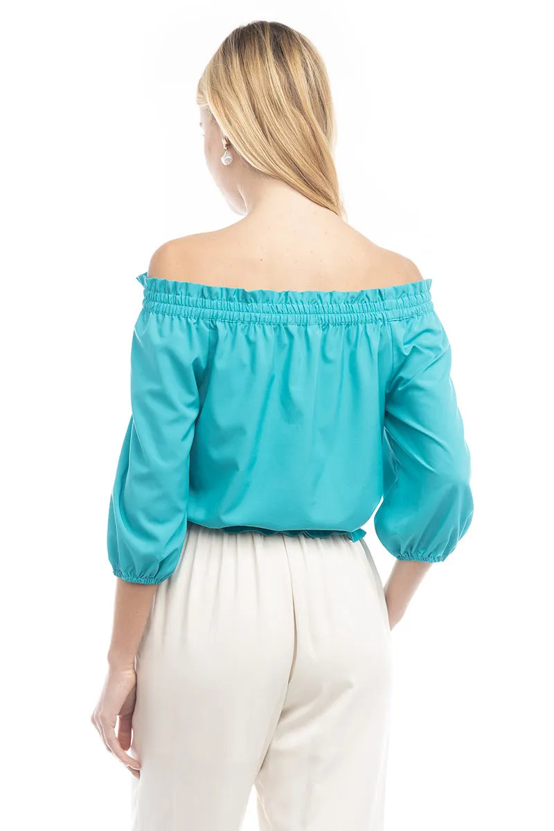 Smocked Off Shoulder Blouse