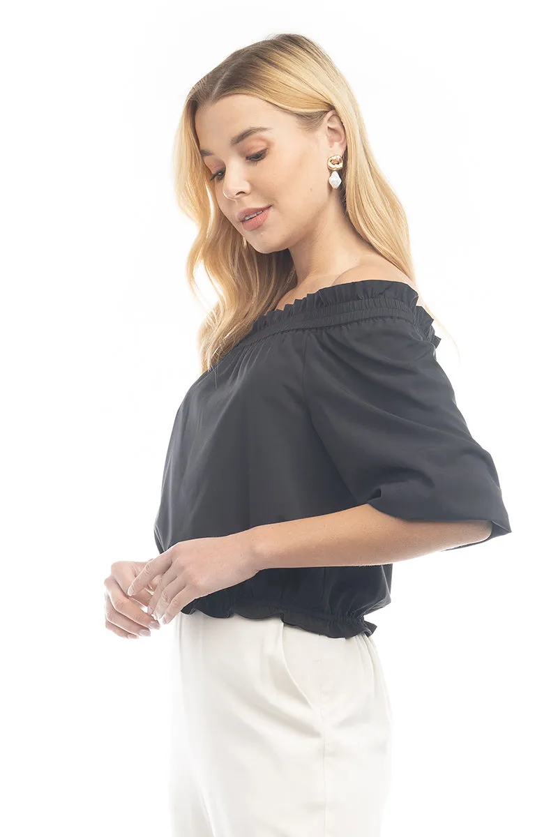 Smocked Off Shoulder Blouse