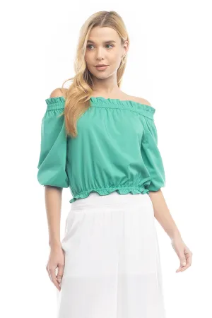 Smocked Off Shoulder Blouse