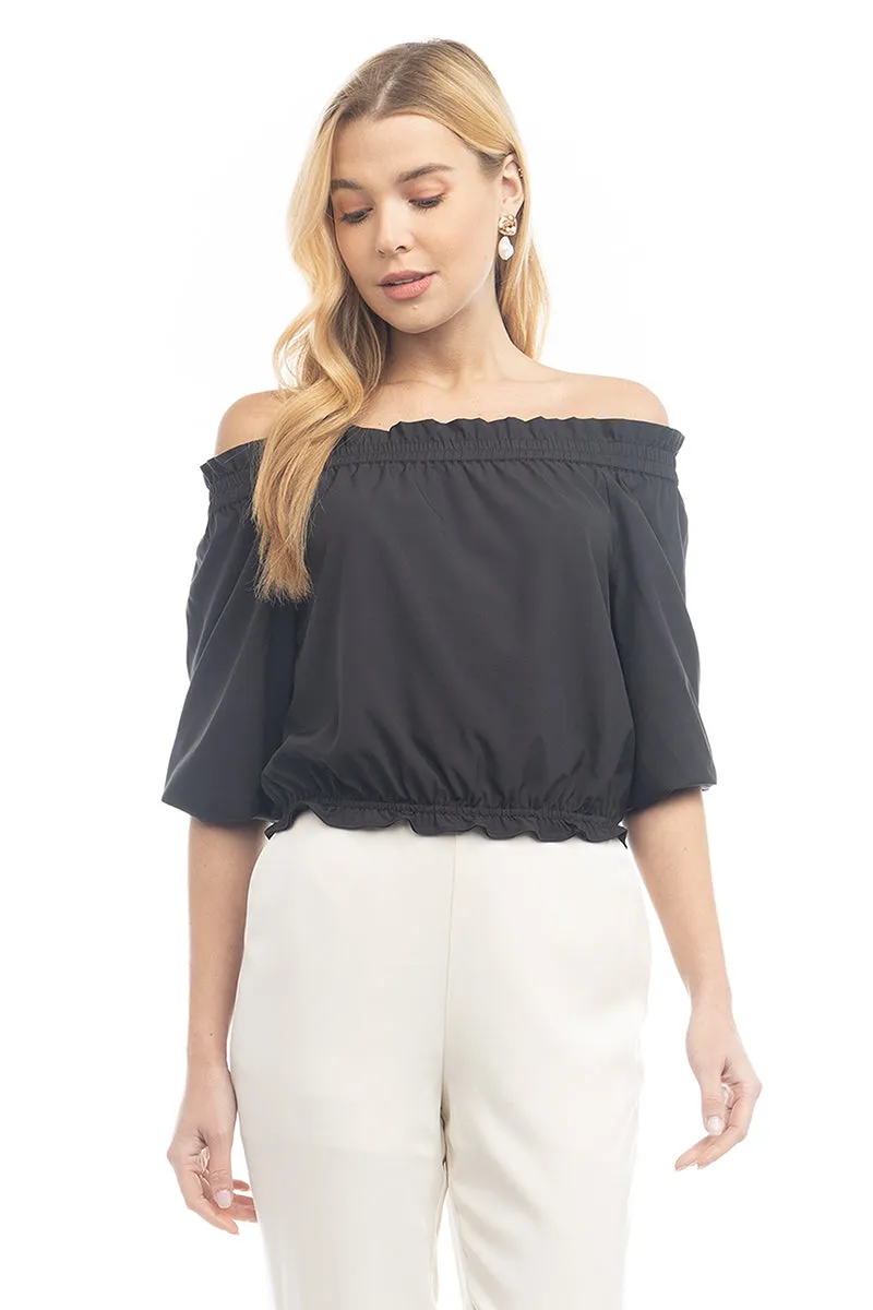 Smocked Off Shoulder Blouse
