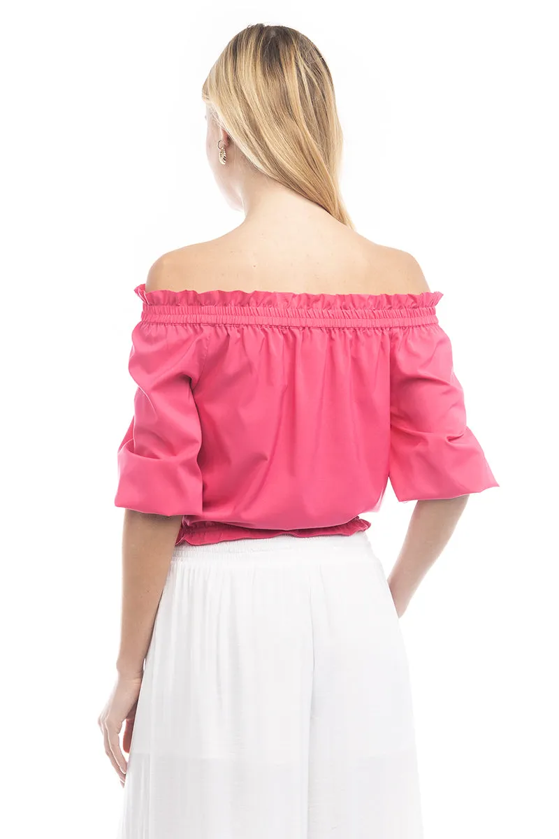 Smocked Off Shoulder Blouse