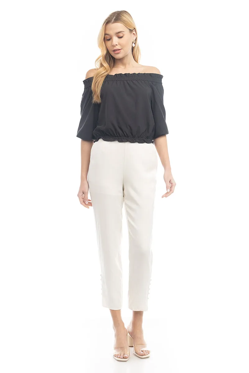 Smocked Off Shoulder Blouse