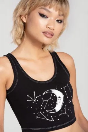 Solaris Crop Top - Black -
