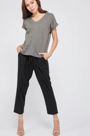 SOPHIE CROP PANT BLK