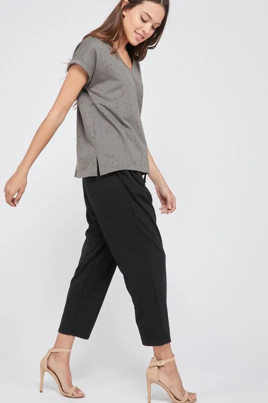 SOPHIE CROP PANT BLK