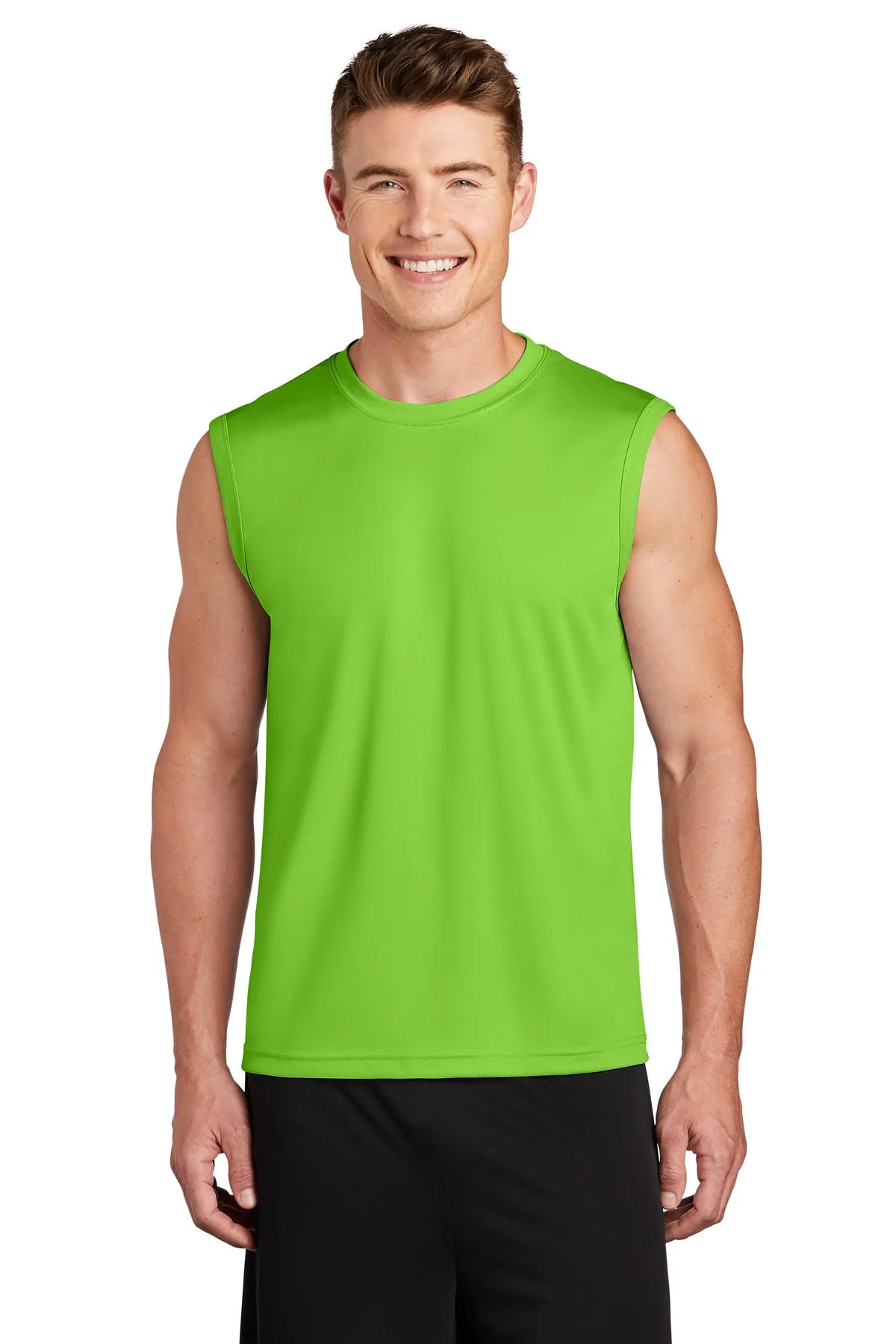 Sport-Tek Sleeveless PosiCharge Competitor Tee. ST352 Lime Shock