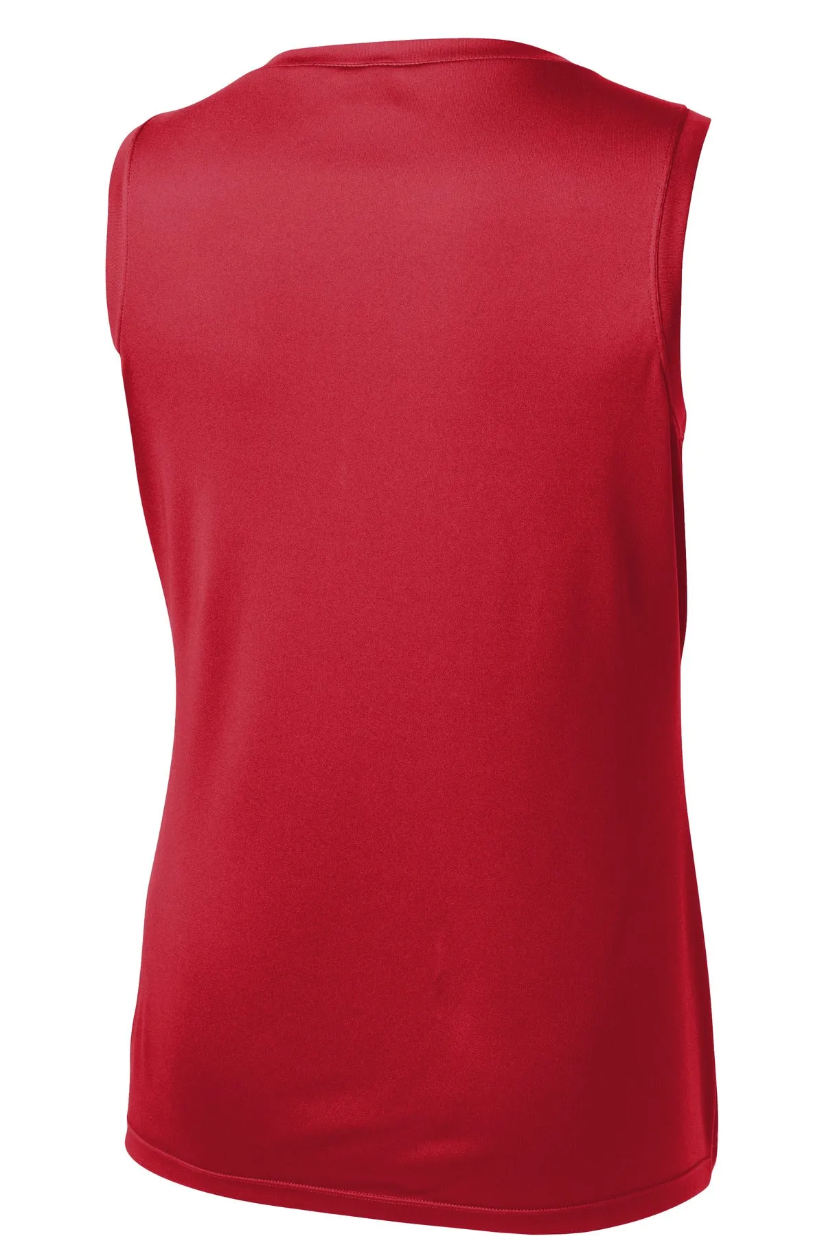 Sport-Tek Women's Sleeveless PosiCharge Competitor V-Neck Tee. LST352 True Red