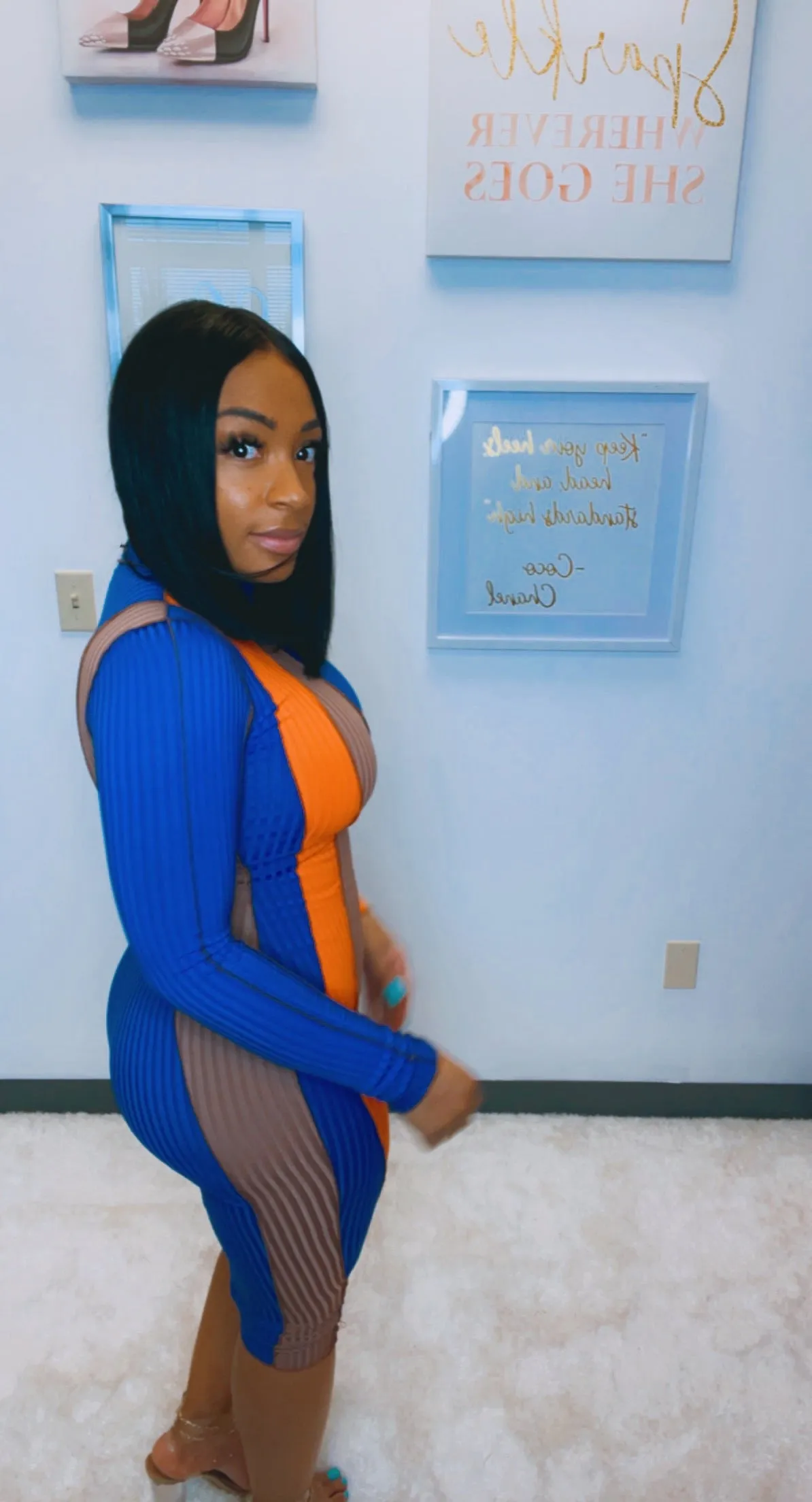 Stay Solid Colorblock Dress