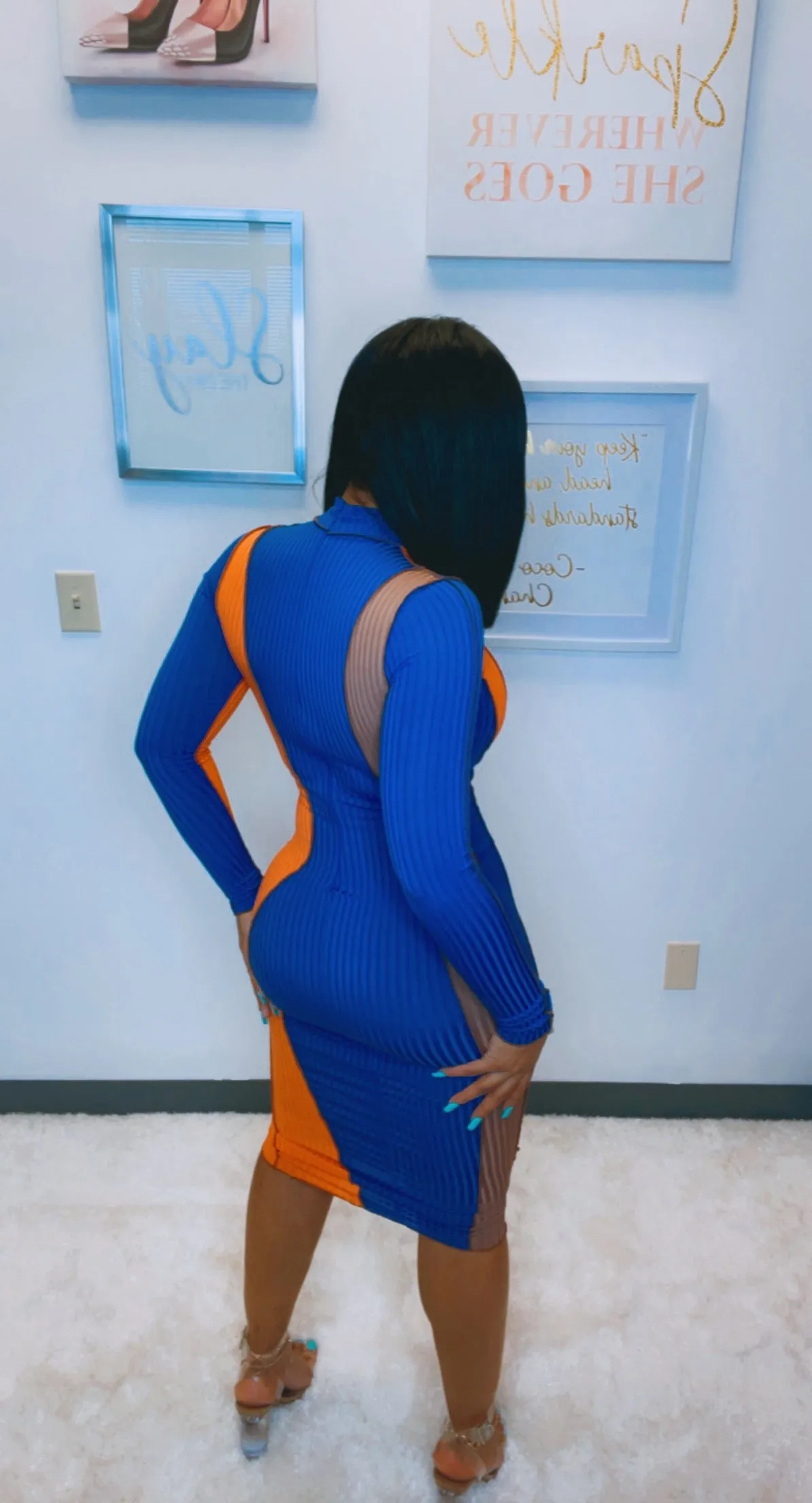Stay Solid Colorblock Dress