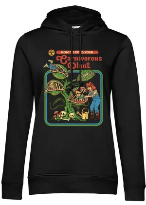 Steven Rhodes Carnivorous Plant Girly Hoodie Black