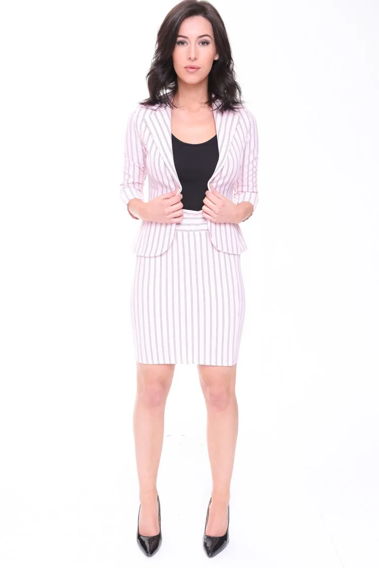 Striped Slim Fit Blazer