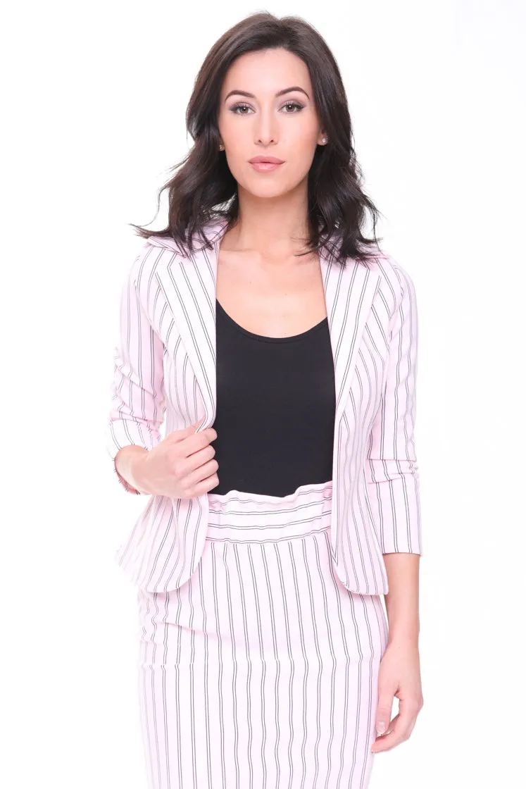Striped Slim Fit Blazer