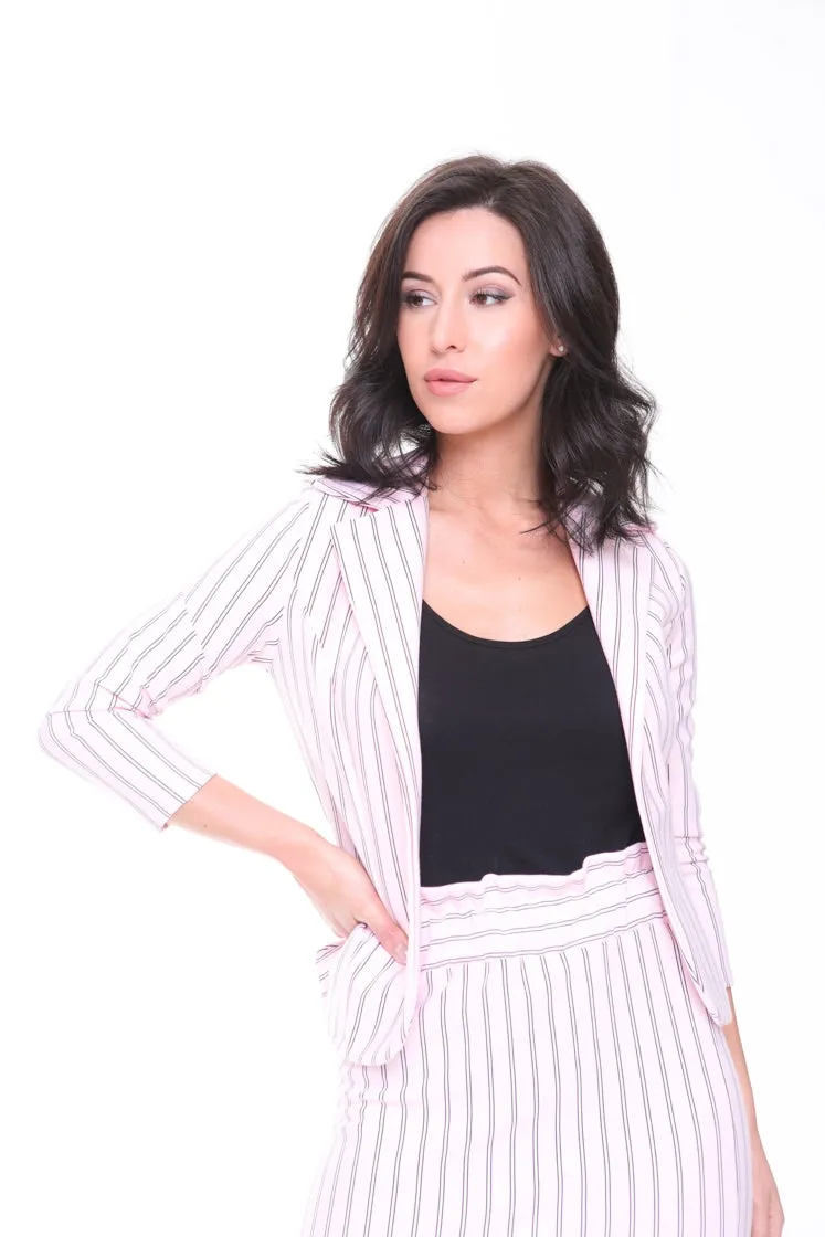 Striped Slim Fit Blazer