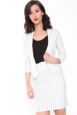 Striped Slim Fit Blazer