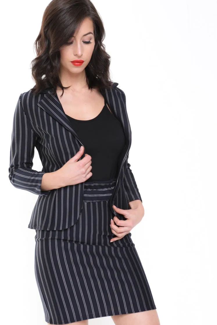 Striped Slim Fit Blazer