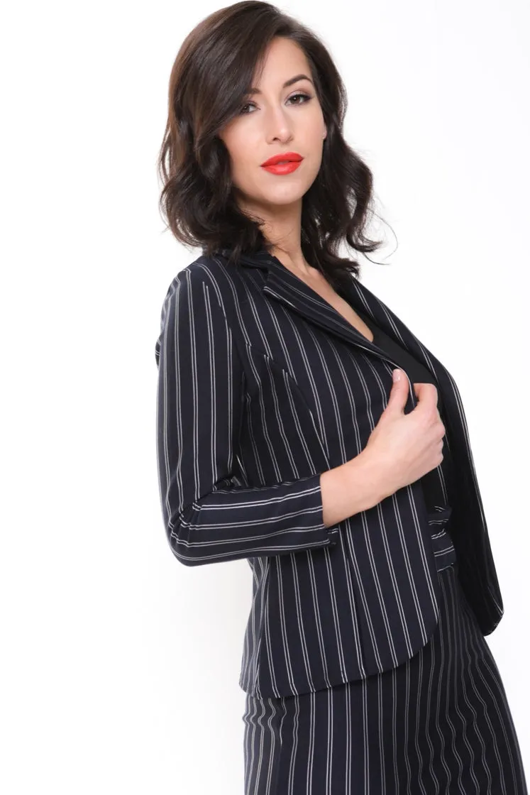 Striped Slim Fit Blazer
