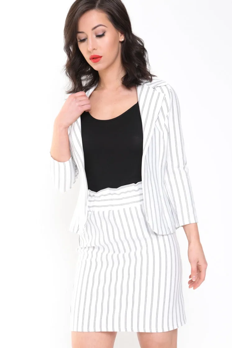 Striped Slim Fit Blazer