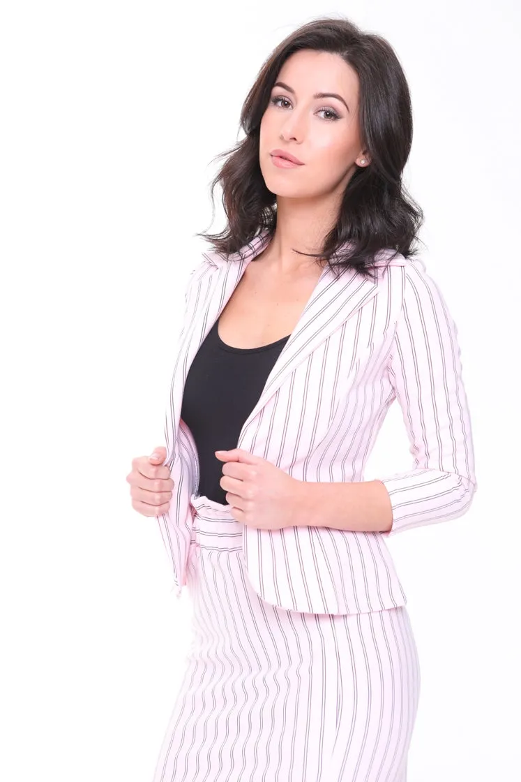 Striped Slim Fit Blazer