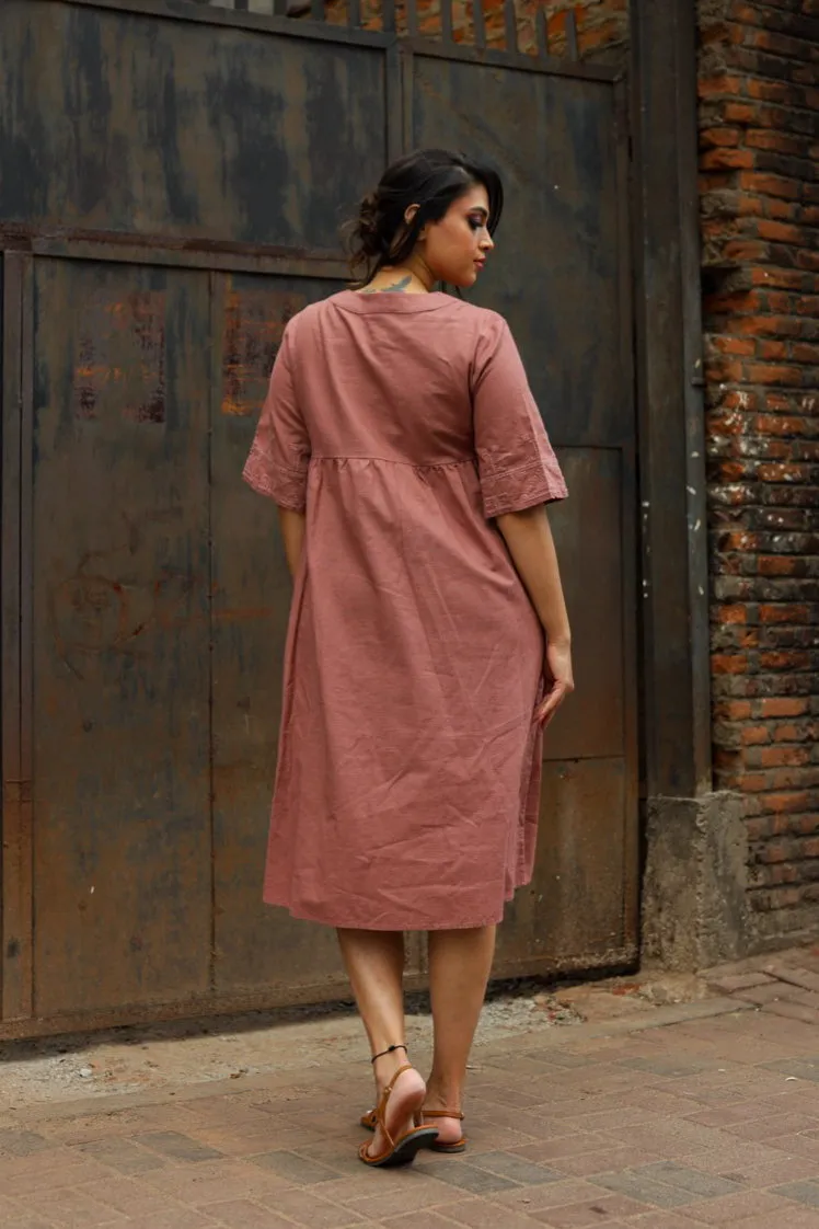 Sun Bloom Linen Dress