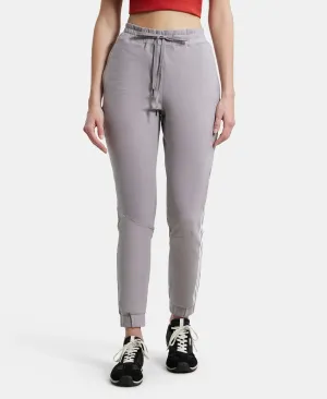 Super Combed Cotton Elastane Stretch Slim Fit Joggers with Side Pockets - Steel Grey
