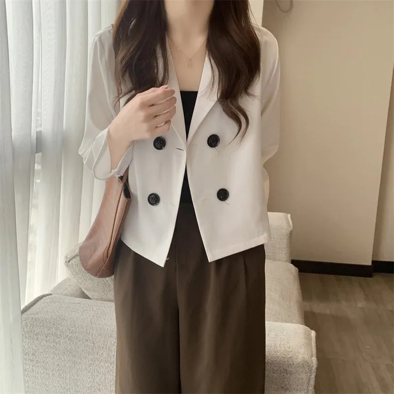 Sweet Colors Elegant Button Casual Blazers