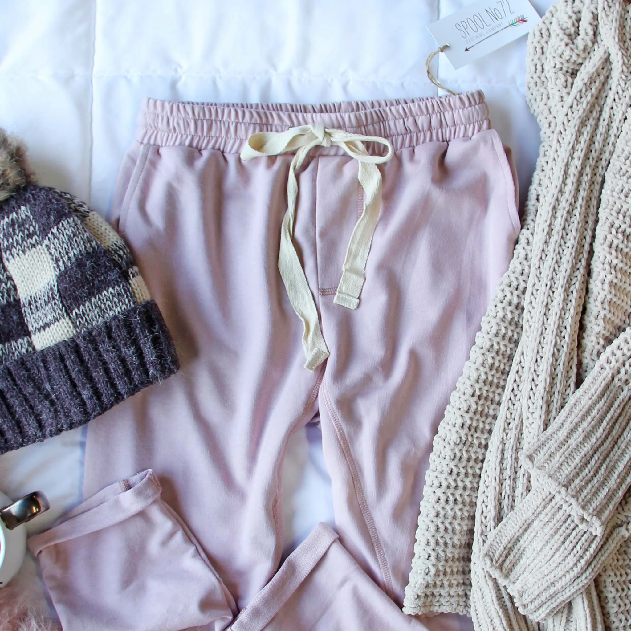 Sweet Cuff Joggers in Mauve