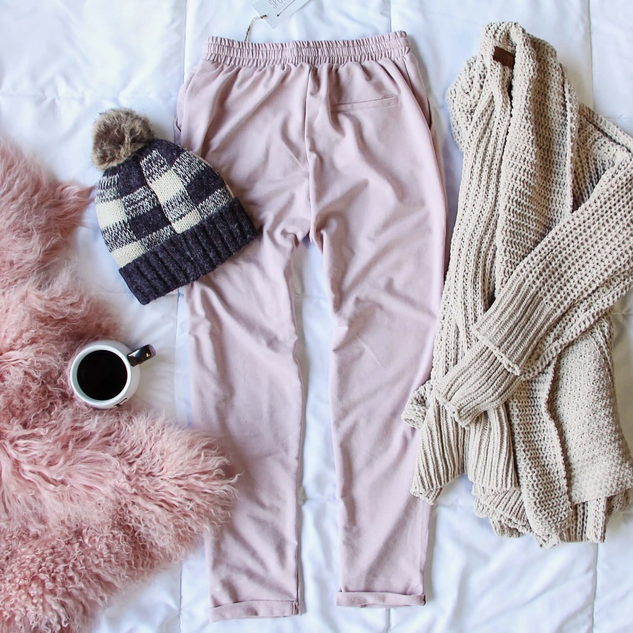 Sweet Cuff Joggers in Mauve