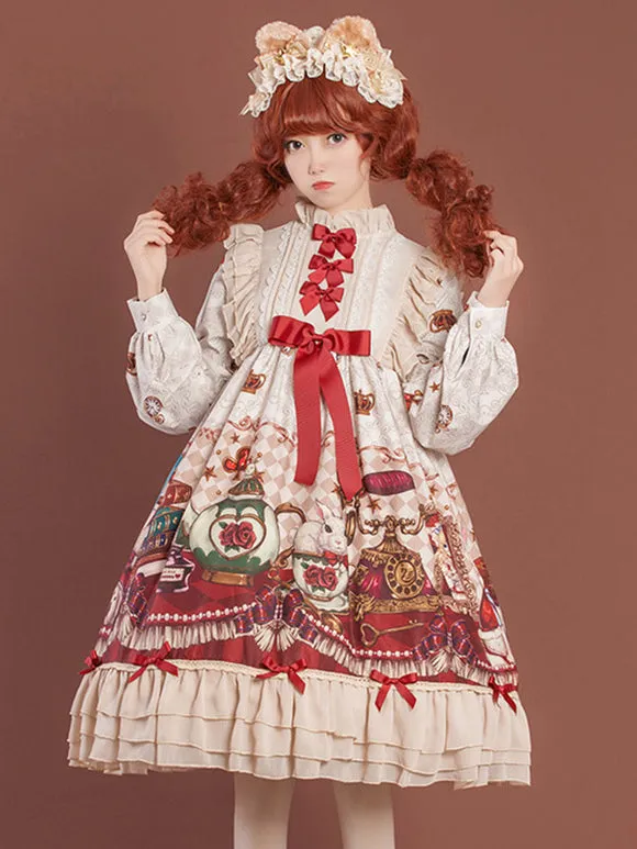 Sweet Lolita Dress Polyester Long Sleeves Dress Lolita Dress