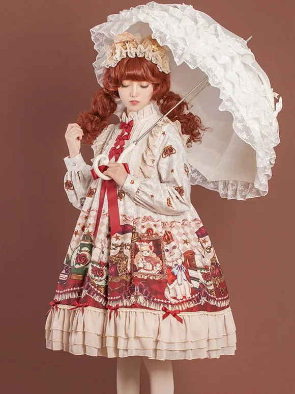 Sweet Lolita Dress Polyester Long Sleeves Dress Lolita Dress