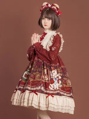 Sweet Lolita Dress Polyester Long Sleeves Dress Lolita Dress