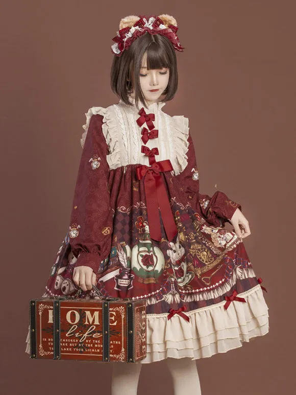 Sweet Lolita Dress Polyester Long Sleeves Dress Lolita Dress