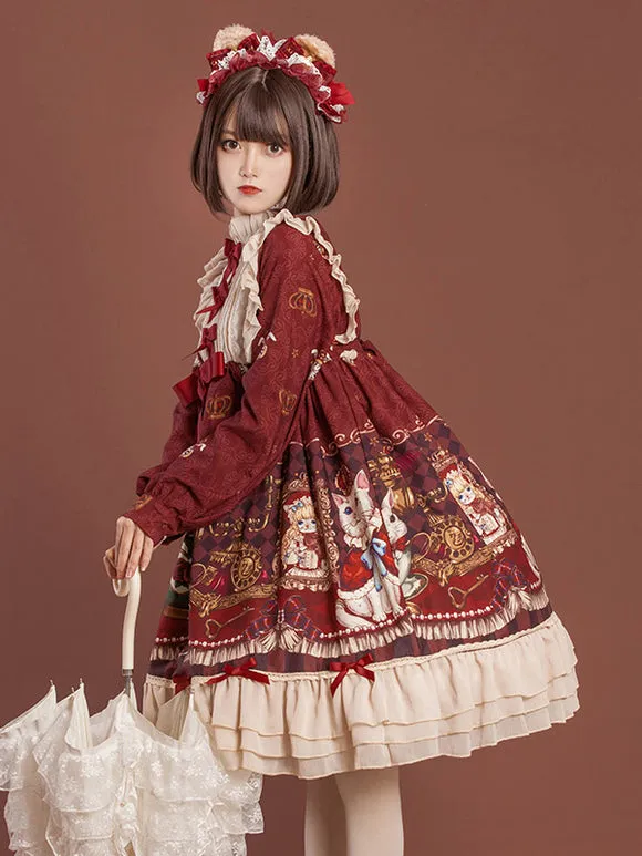 Sweet Lolita Dress Polyester Long Sleeves Dress Lolita Dress