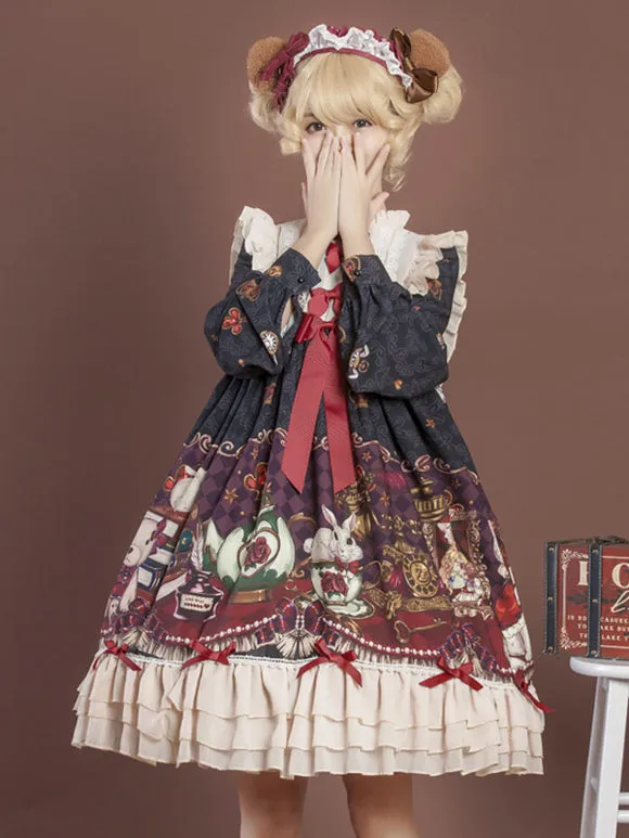 Sweet Lolita Dress Polyester Long Sleeves Dress Lolita Dress