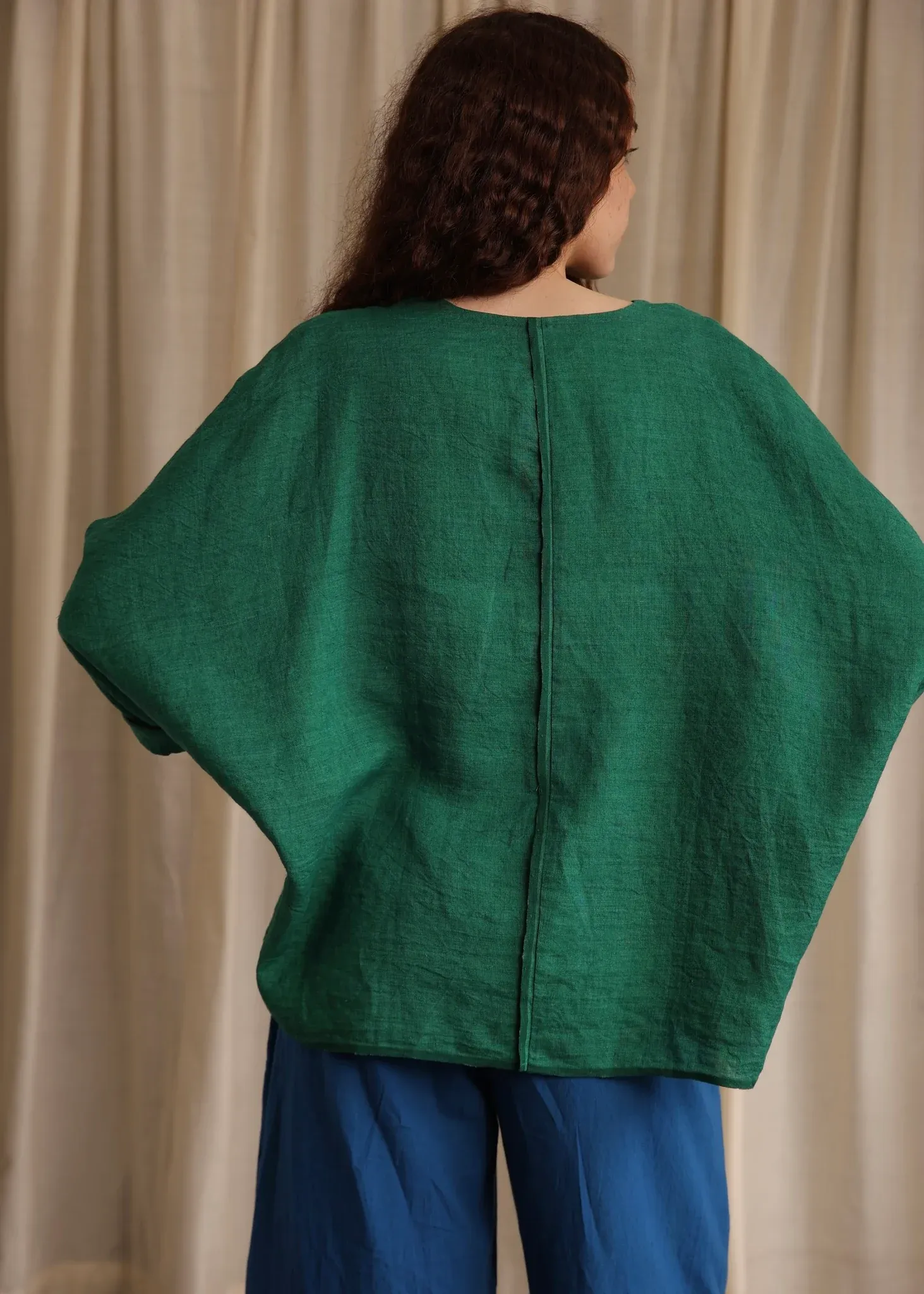 Sylvie | Green Linen Top