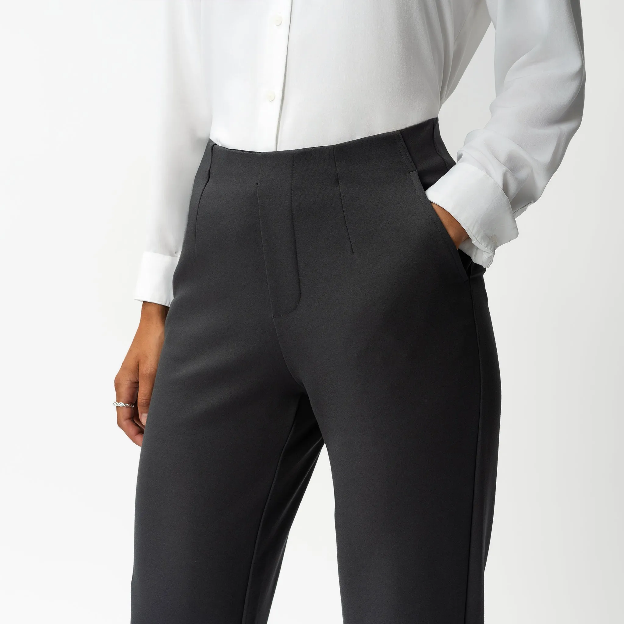Tailored Ponte Straight Trouser
