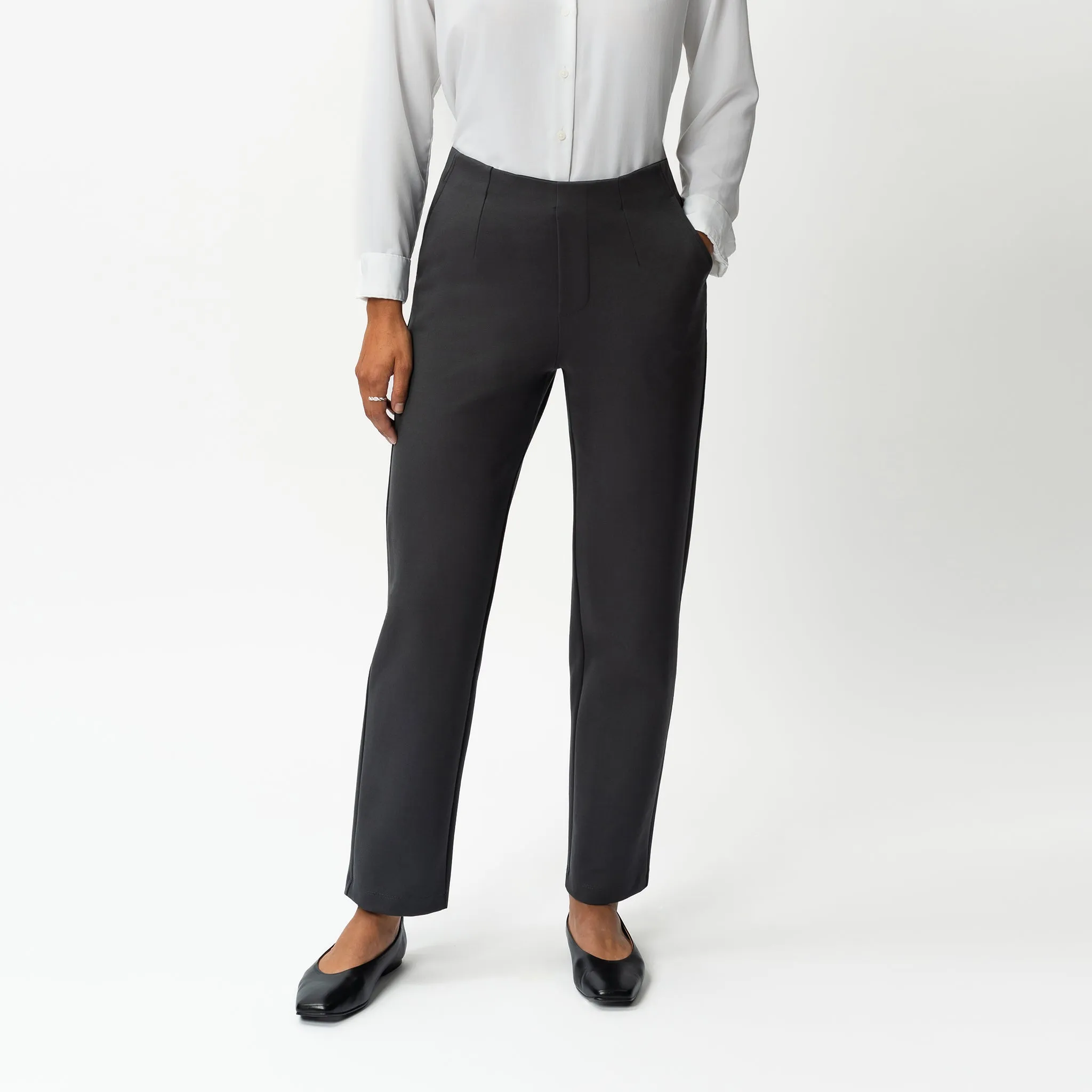 Tailored Ponte Straight Trouser