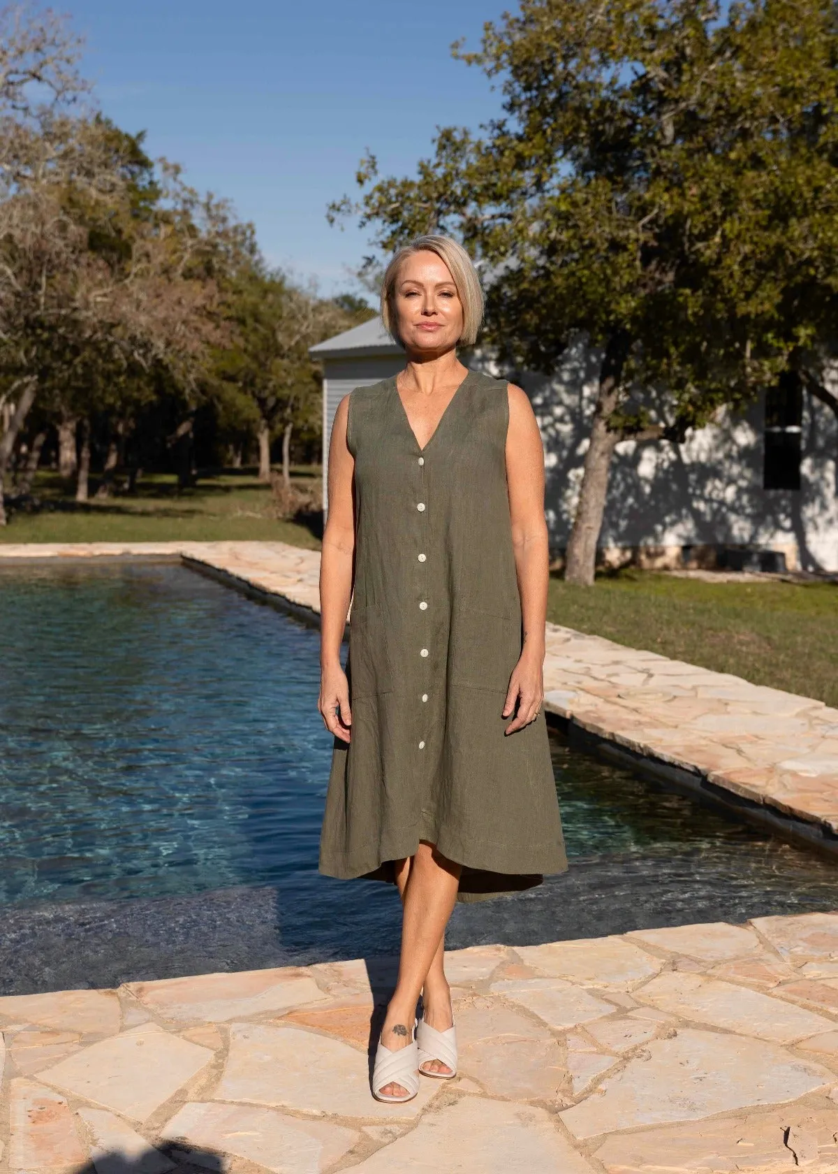 The Stella Dress in Sage