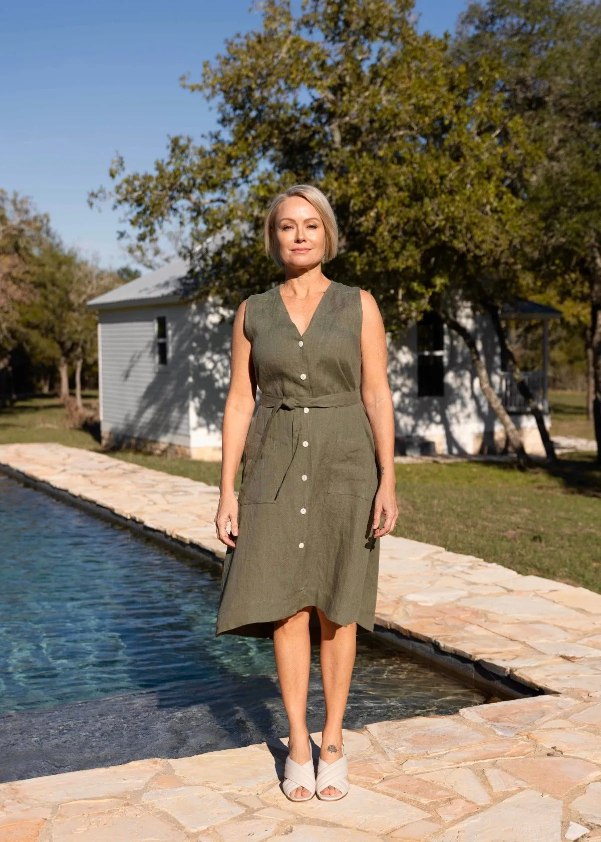 The Stella Dress in Sage