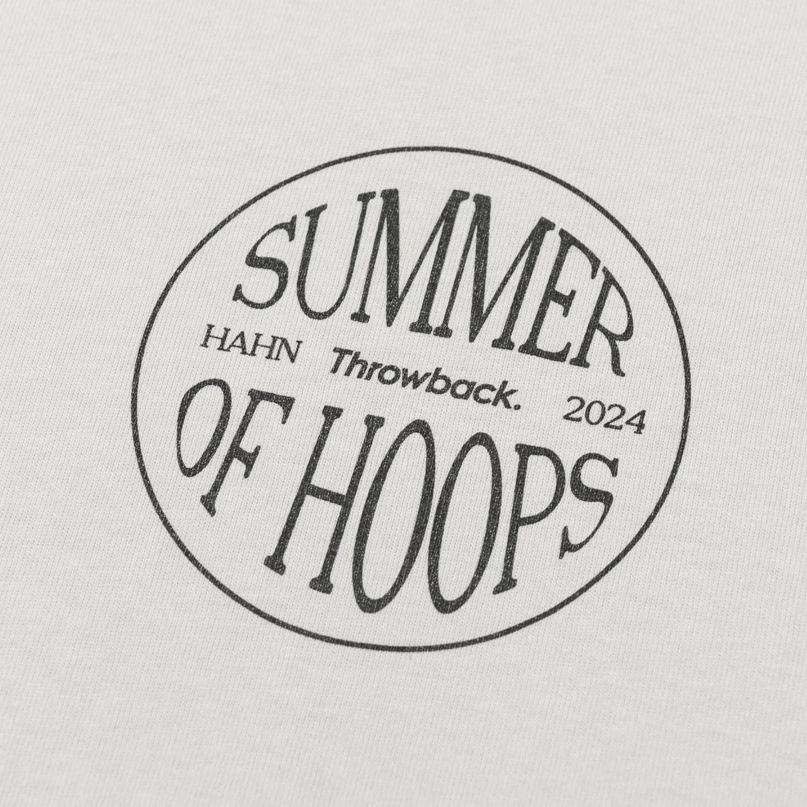 Throwback X Hahn Summer Of Hoops T-Shirt - Faded Bone