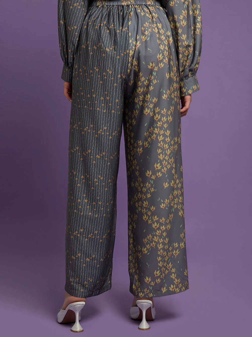 TIARA WIDE LEG PANTS GREY