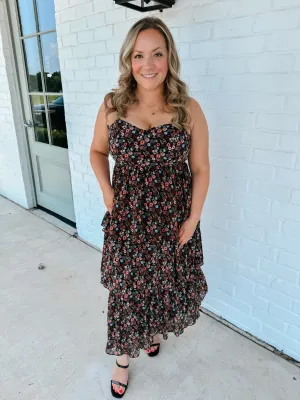 Tiered Floral Maxi Dress