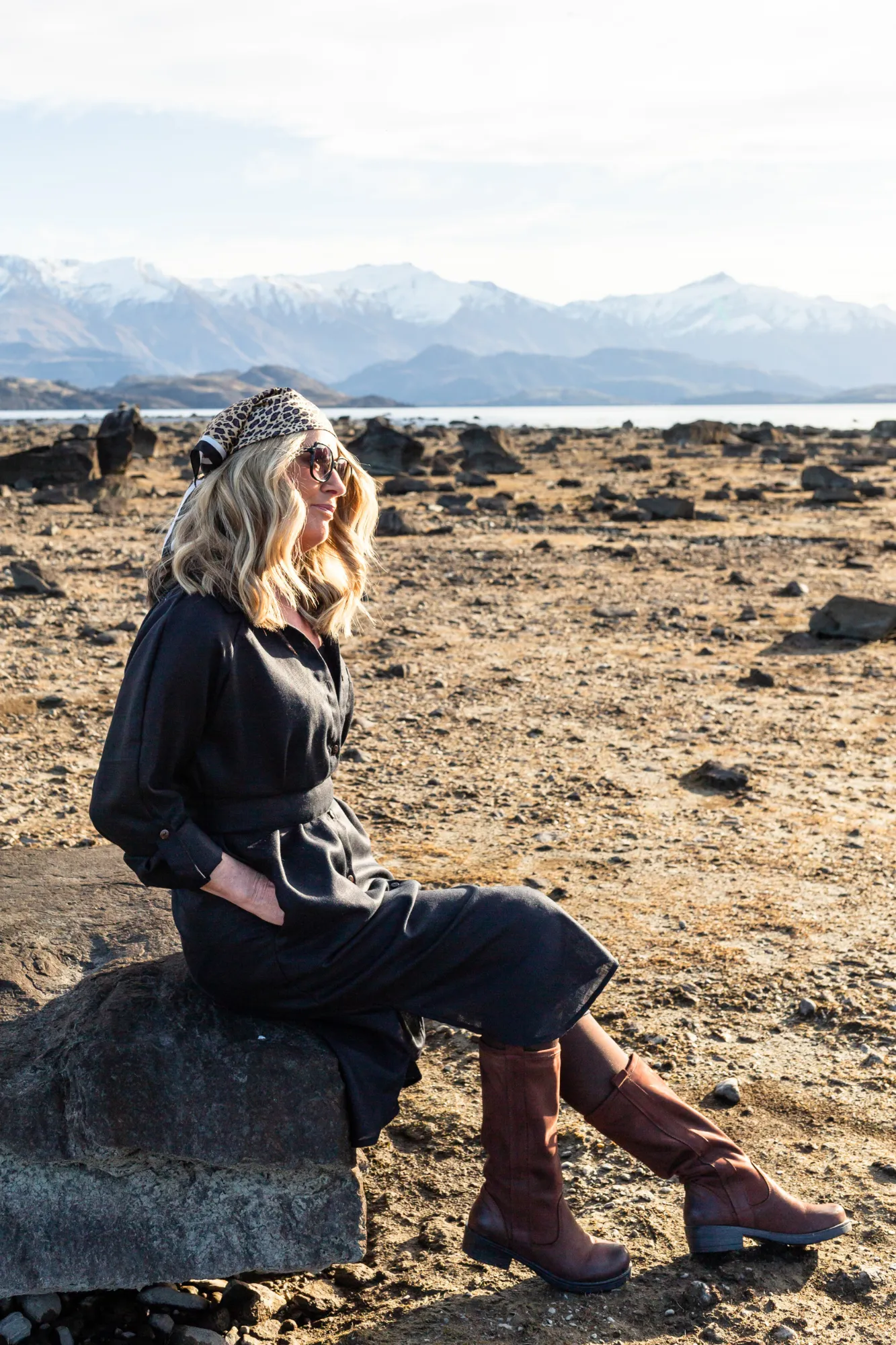 TMB Essential Linen Shirt Dress - Black